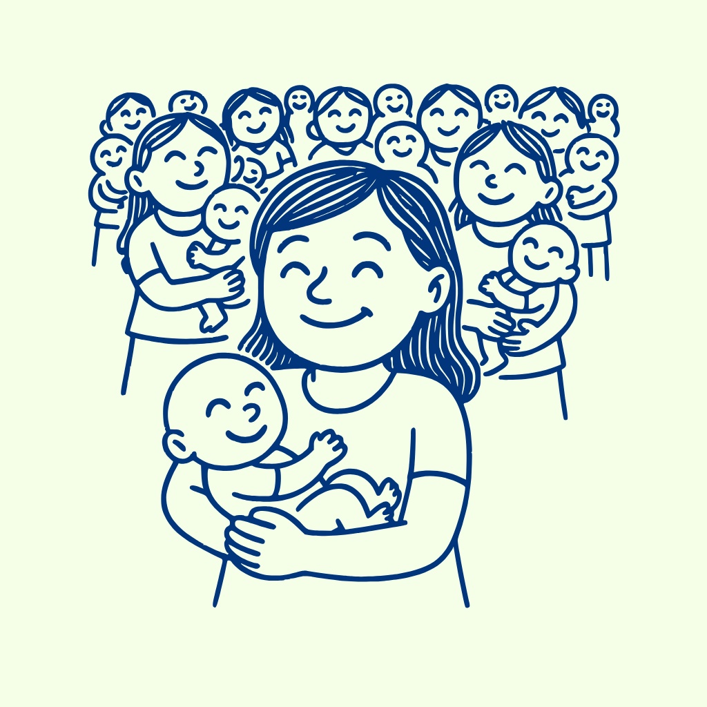 2- maes felizes com bebe ao colo - Framework para a mudanca